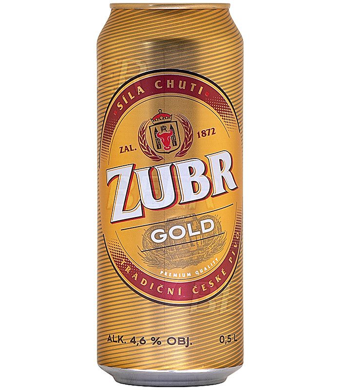 *Пиво светлое фильтрованное Зубр Голд банка / Zubr Gold