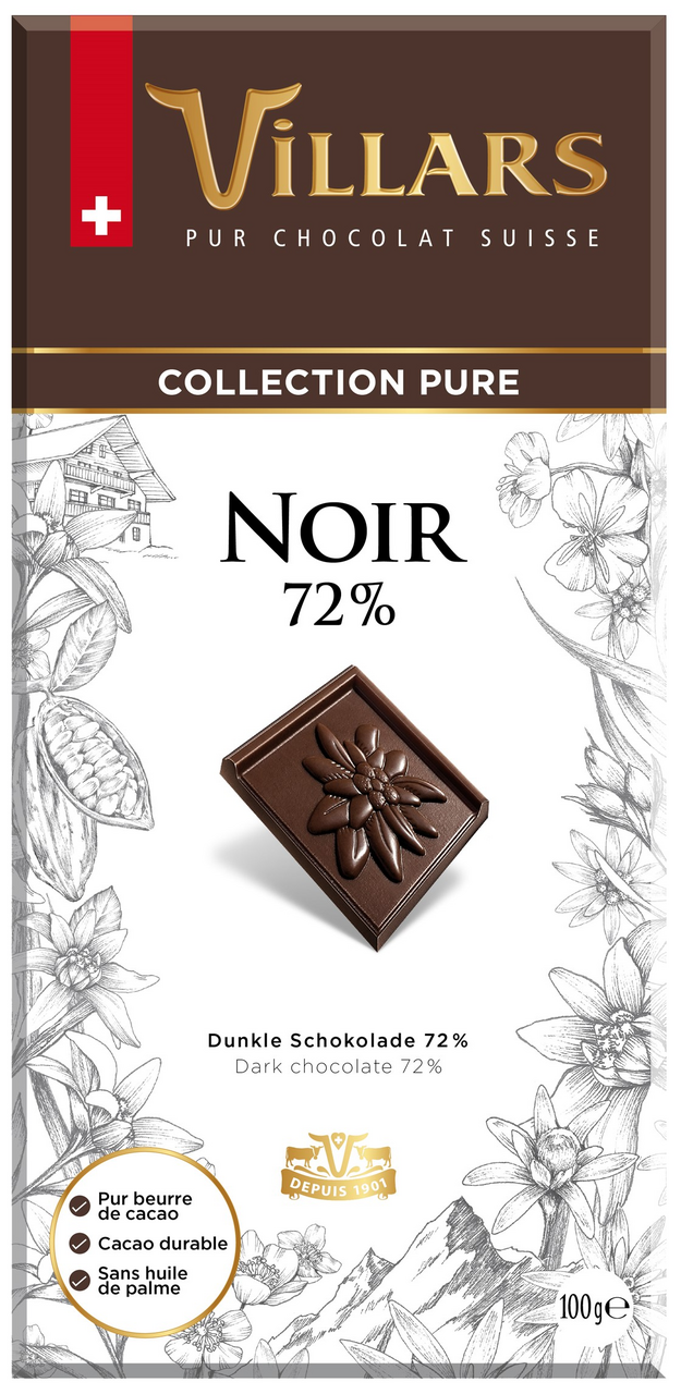 Горький шоколад 72% Вилларс  / Villars Chocolate