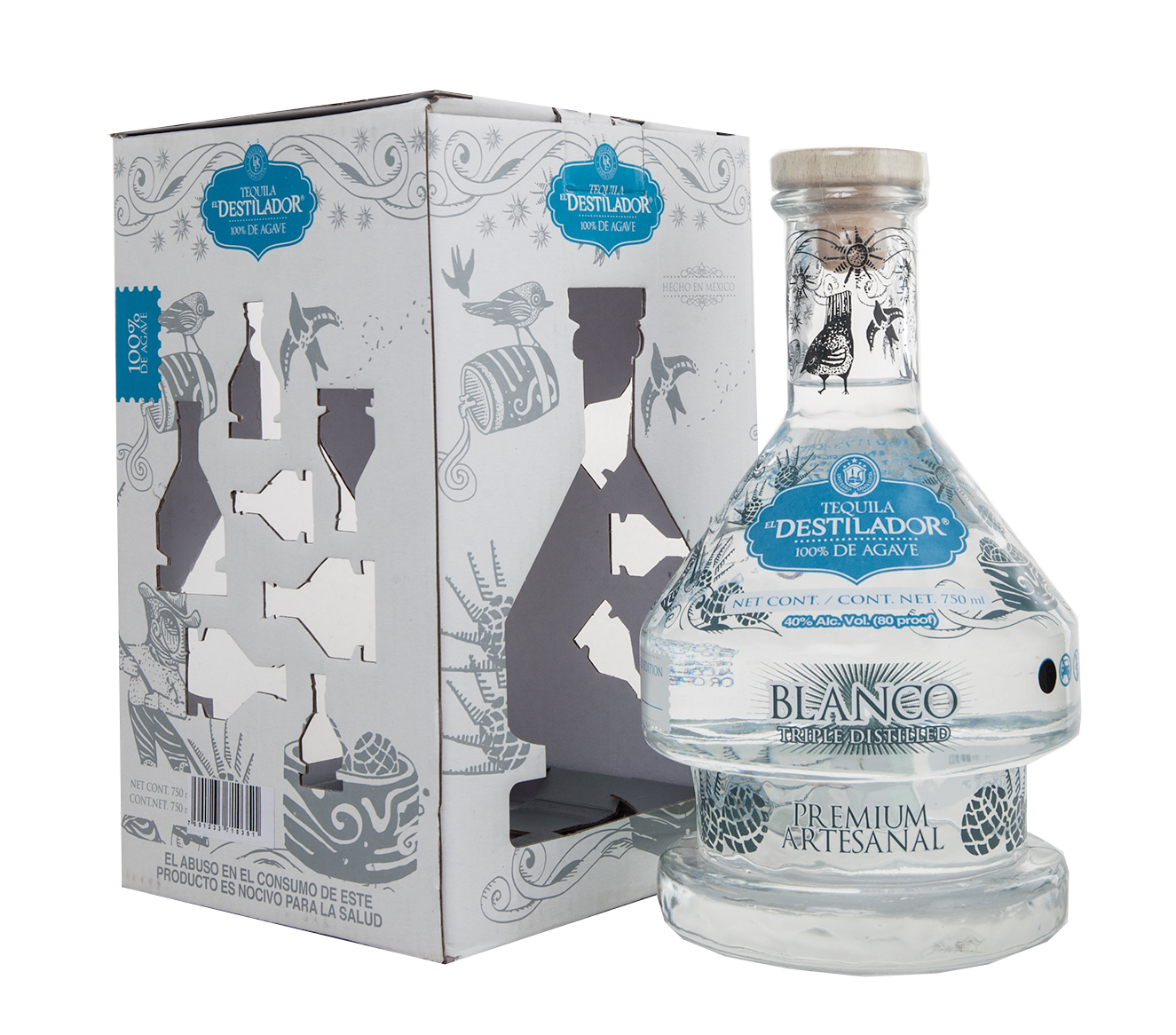 Текила Эль Дестиладор Бланко Премиум Артесаналь / Tequila Destilador Blanco Premium Artesanal