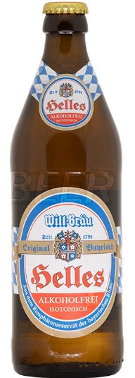 Пиво светлое безалкогольное Вилл-Брау Хеллес / Will-Brau Helles Alkoholfrei 0,5л