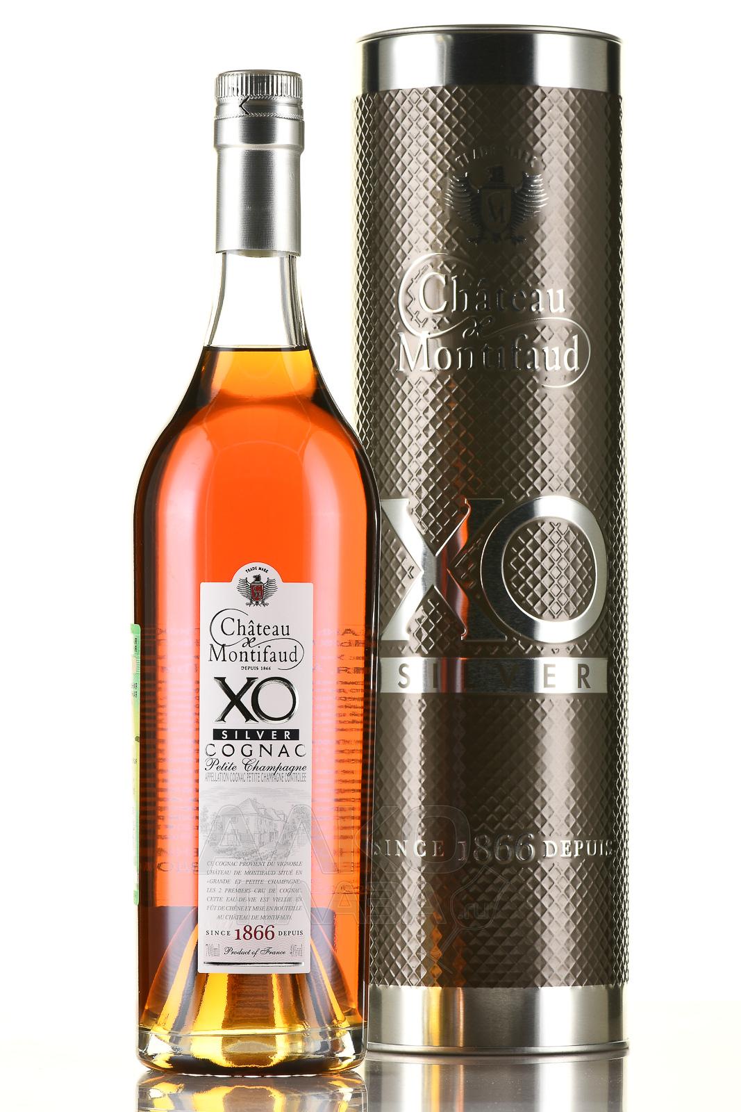 *Коньяк Шато де Монтифо Сильвер Птит Шампань XO 0,7 эксепсьон металл / Chateau de Montifaud Silver