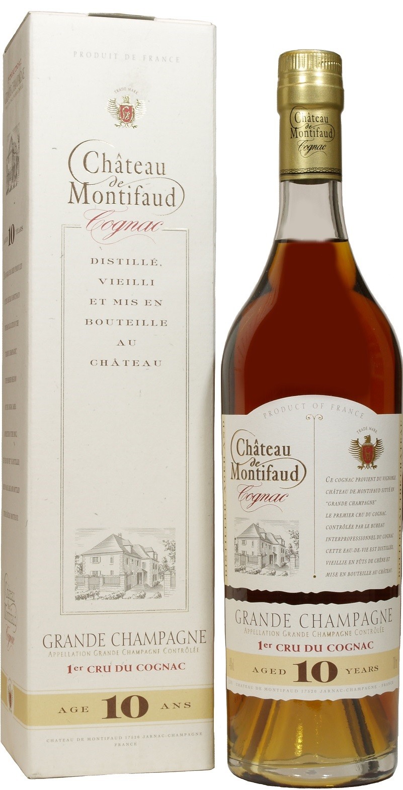 _Коньяк Шато де Монтифо Гранд Шампань Премье Крю 10 лет / Chateau de Montifaud Grande Champagne 10YO