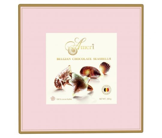 Конфеты шоколадные Ameri (ракушки, розовая коробка) 250 г - подробнее Конфеты шоколадные Ameri (ракушки, розовая коробка) 250 г