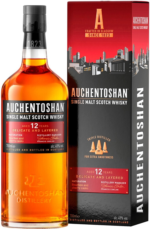 Виски шотландский солодовый Акентошан 12 лет/Auchentoshan 12 Years Old