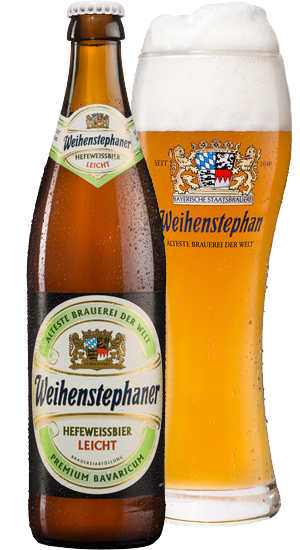 Пиво светлое нефильтрованное Вайнштефан Хефевайсбир Лайт / Weihenstephaner Hefeweissbier Leicht
