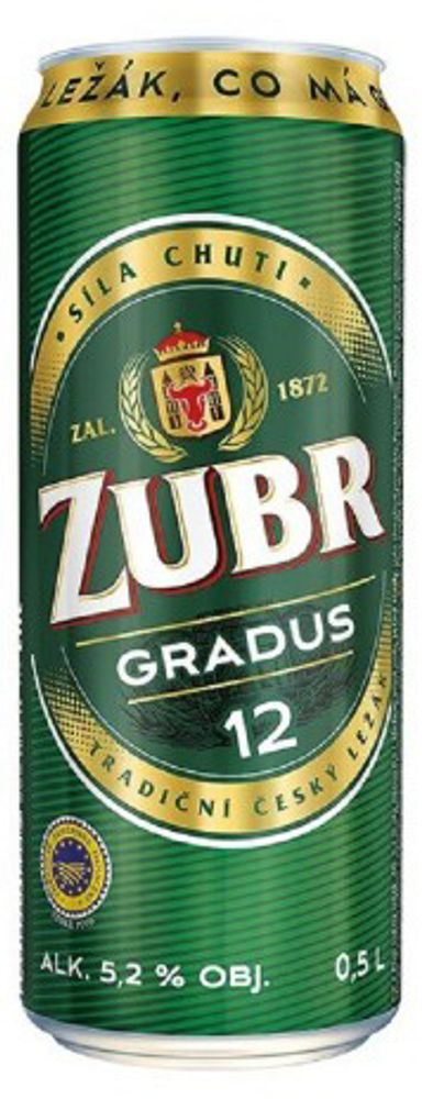 *Пиво светлое фильтрованное Зубр Градус банка / Zubr Gradus