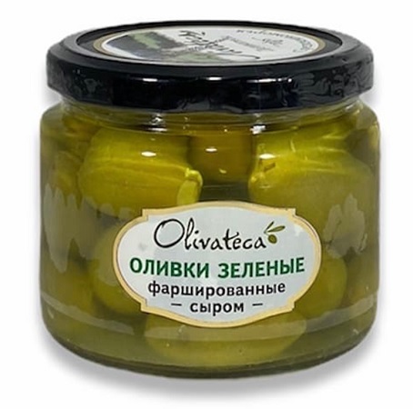Оливки зеленые фаршированные сыром Olivateca 290 г, стекло - подробнее Оливки зеленые фаршированные сыром Olivateca 290 г, стекло