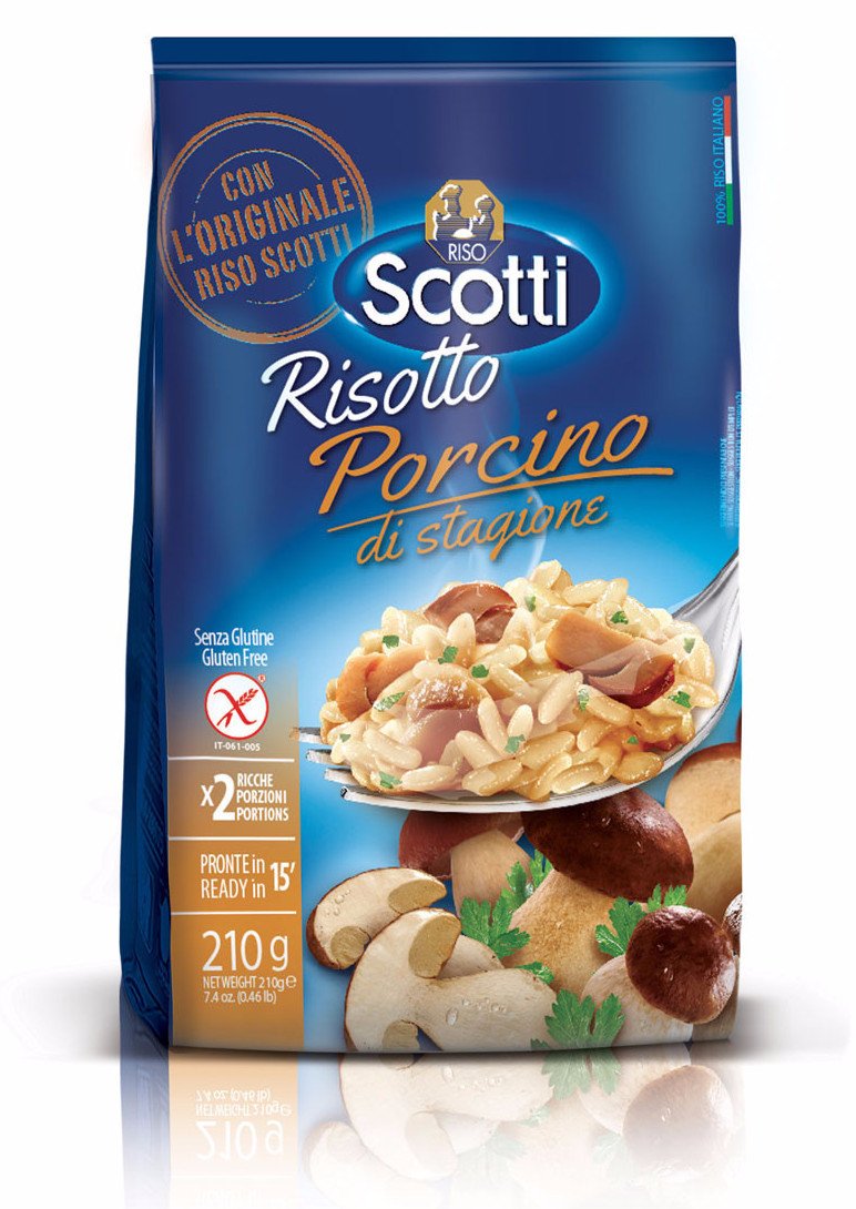 Рис Ризотто с белыми грибами 210 гр / Riso Scotti Risotto Porcino