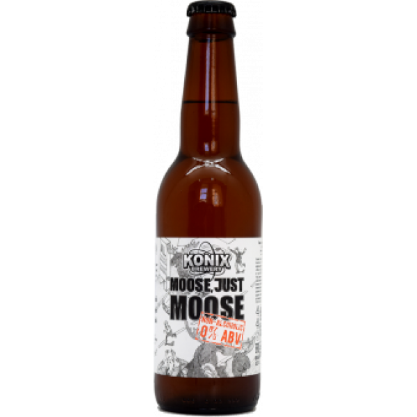 Пиво светлое фильтрованное Коникс Лось, просто Лось безалкогольное / Konix Moose, just Moose Alcohol