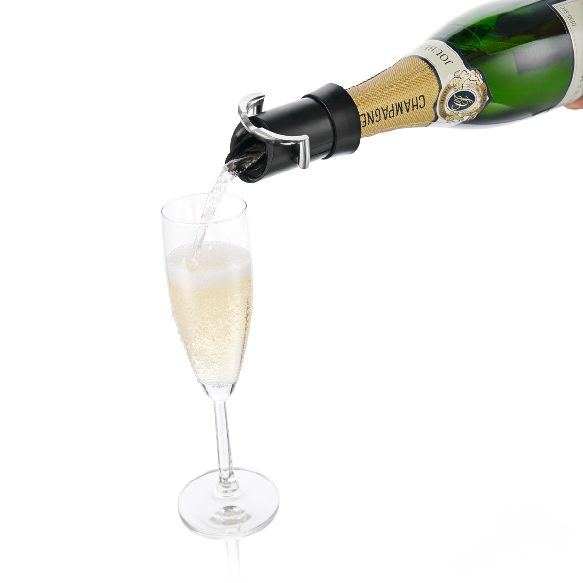 Пробка для сохранения и розлива игристых вин Champagne Saver, чёрный, VacuVin