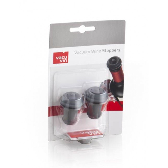 Набор из 2-х пробок для вакуумного насоса WineSaver VacuVin, серый