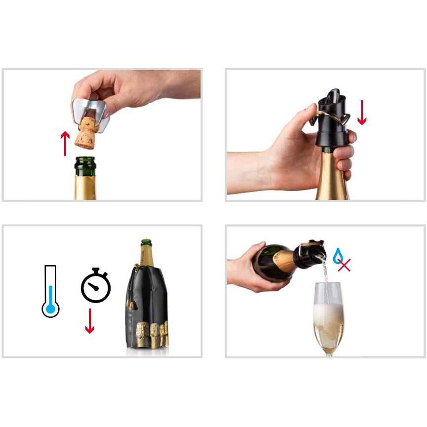 Подарочный набор для шампанского Champagne, Vacuvin - подробнее Подарочный набор для шампанского Champagne, Vacuvin