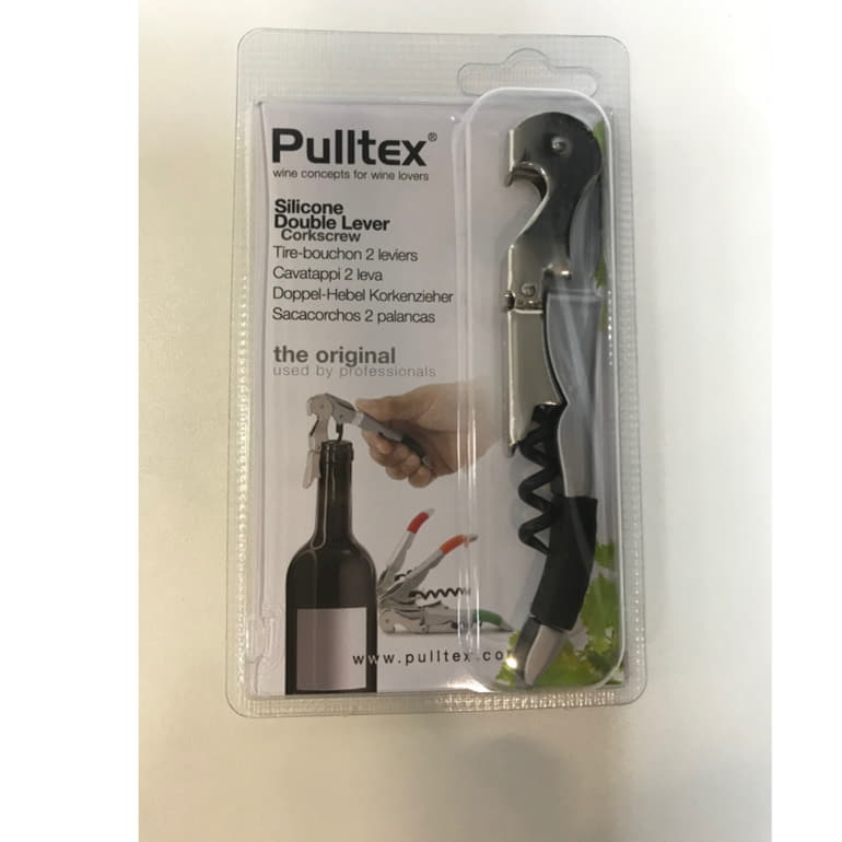 Штопор c силиконовой вставкой, черный, Pulltex