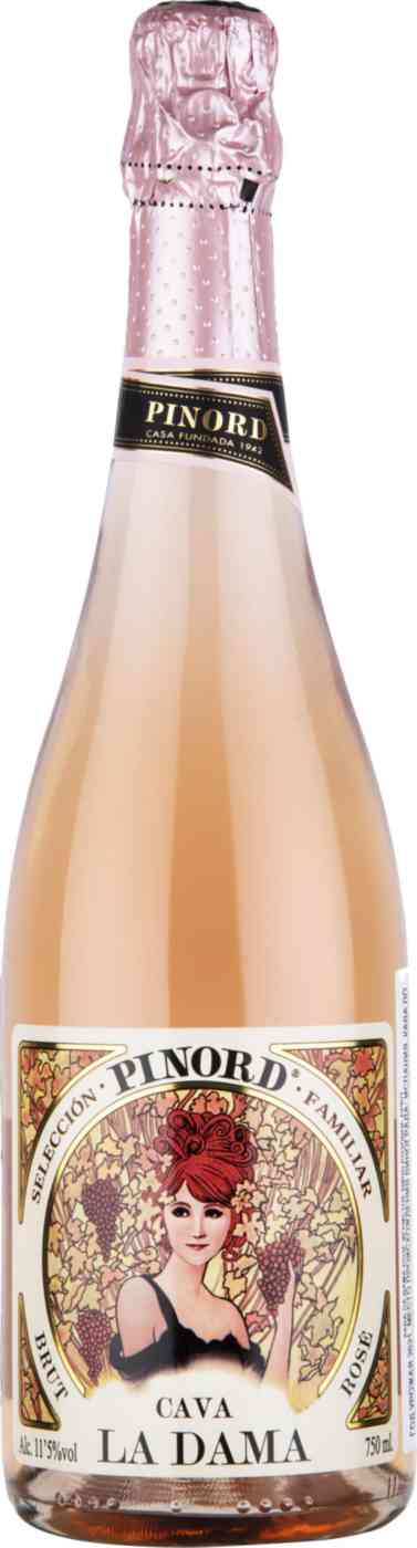 Вино игристое Кава Ла Дама Розе брют розовое / Cava La Dama rose brut