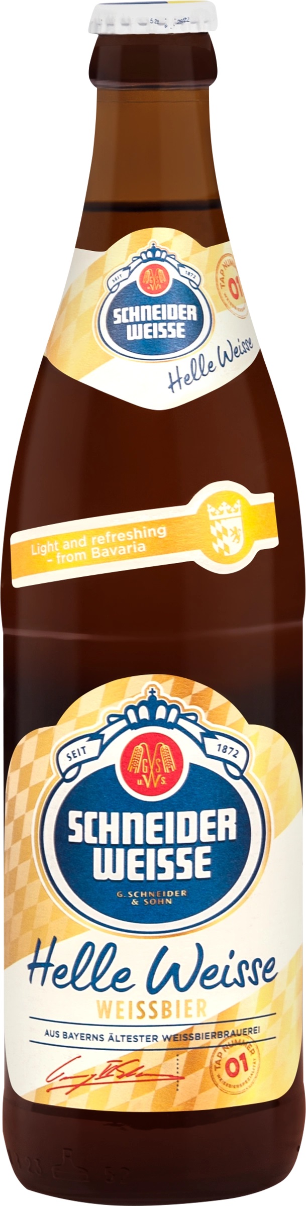 *Пиво светлое нефильтрованное Шнайдер Вайсс Хелле ТАP 1 / Schneider Weisse TAP 1