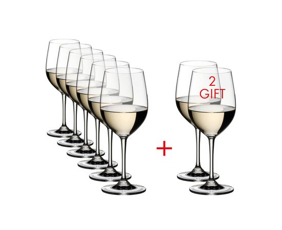 Набор бокалов Vinum Viognier/Chardonnay/Verdejo 350мл, Pay 6 Get 8, 350 мл, 7416/05, Riedel