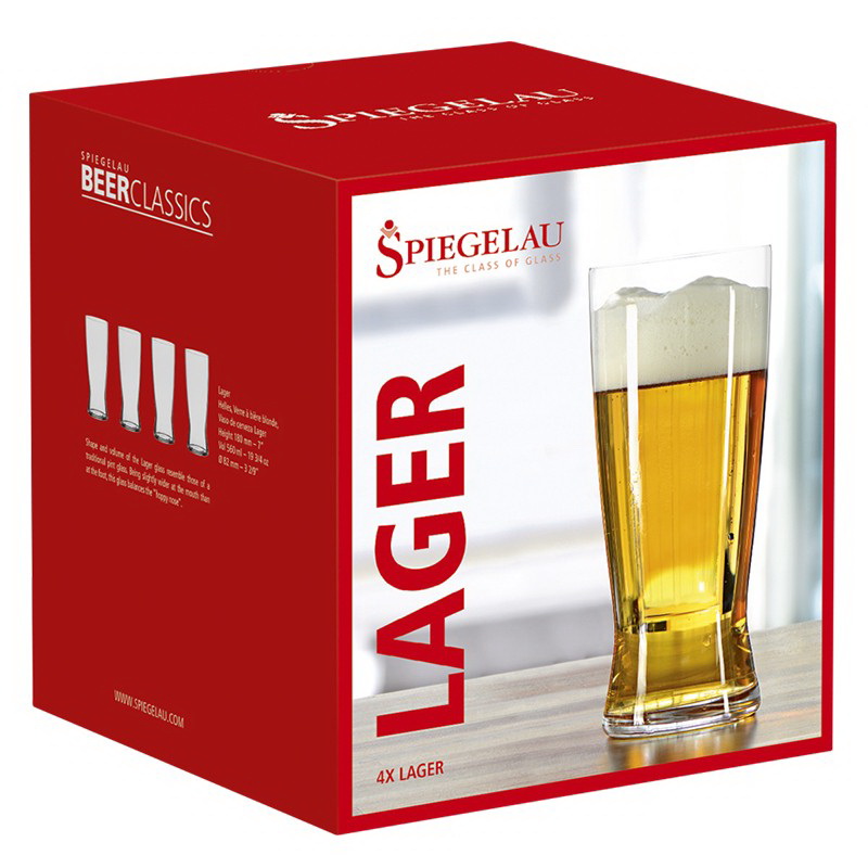 Набор бокалов для пива Beer Classics Lager 560 мл, 4 шт, Spiegelau