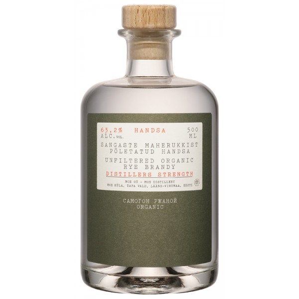 Самогон Хандса Ржаной Органик 63,2% 0,5 / Handsa Handmade Organic Rye Brandy