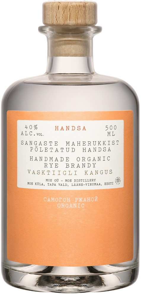 Самогон Хандса Ржаной Органик 40% 0,5 / Handsa Handmade Organic Rye Brandy
