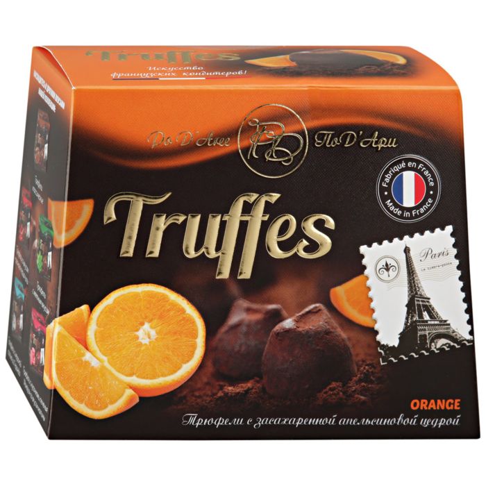 Трюфель с засахаренной апельсиновой цедрой Chocolat Mathez - подробнее Трюфель с засахаренной апельсиновой цедрой Chocolat Mathez