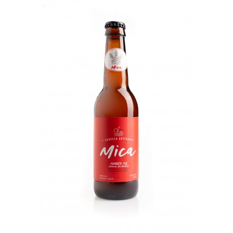 Пиво светлое нефильтрованное неосветленное Mica Amber Ale 0,33 мл ст/б 4,7%