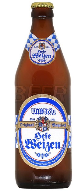 Пиво светлое нефильтрованное Вилл Брау Хефе Вайцен / Will-Brau Hefe Weizen 0,5л