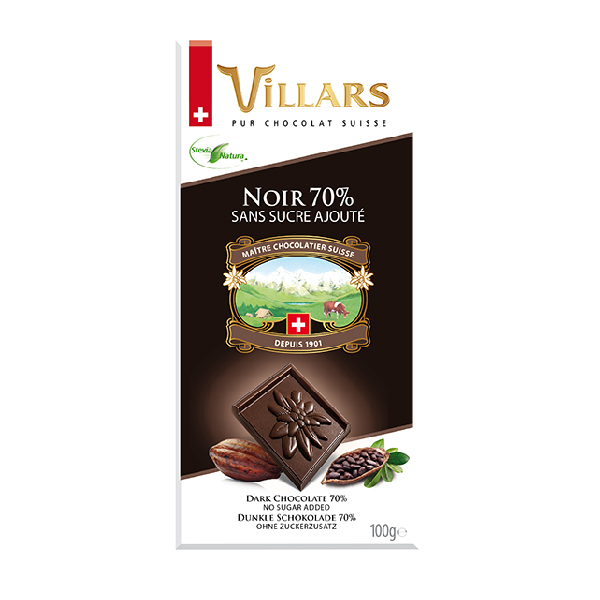 Темный шоколад Вилларс 70% без сахара / Villars Dark Chocolate 70% - подробнее Темный шоколад Вилларс 70% без сахара / Villars Dark Chocolate 70%