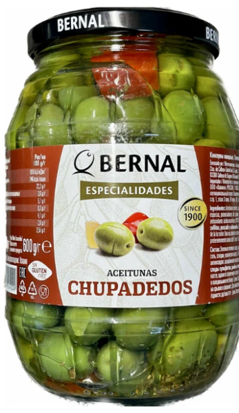 Оливки Chupadedos, Bernal, с/к, 950 гр