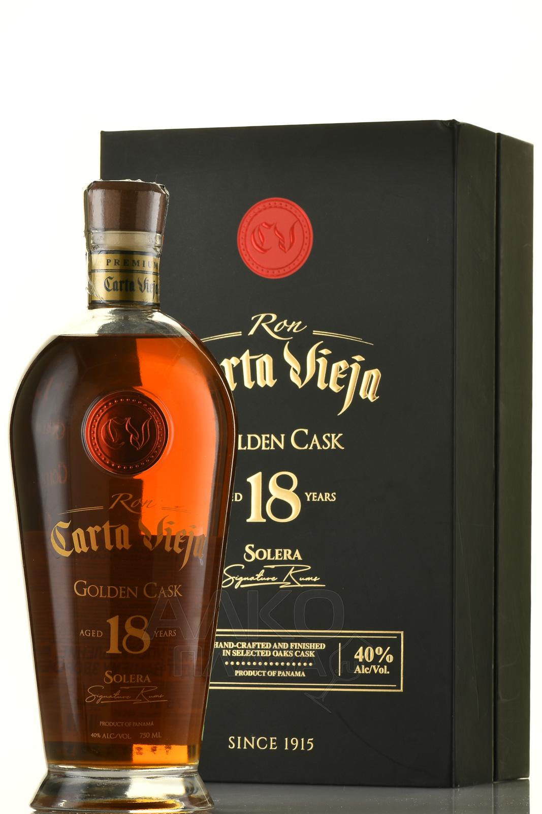 Ром Карта Вьеха Голден Каск Солера 18 лет/Carta Vieja Golden Cask Solera 18 Years Old - подробнее Ром Карта Вьеха Голден Каск Солера 18 лет/Carta Vieja Golden Cask Solera 18 Years Old