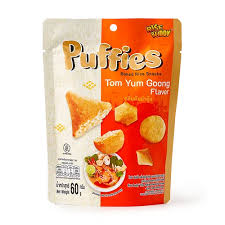 Рисовые снеки со вкусом Том Ям Puffies 60гр.