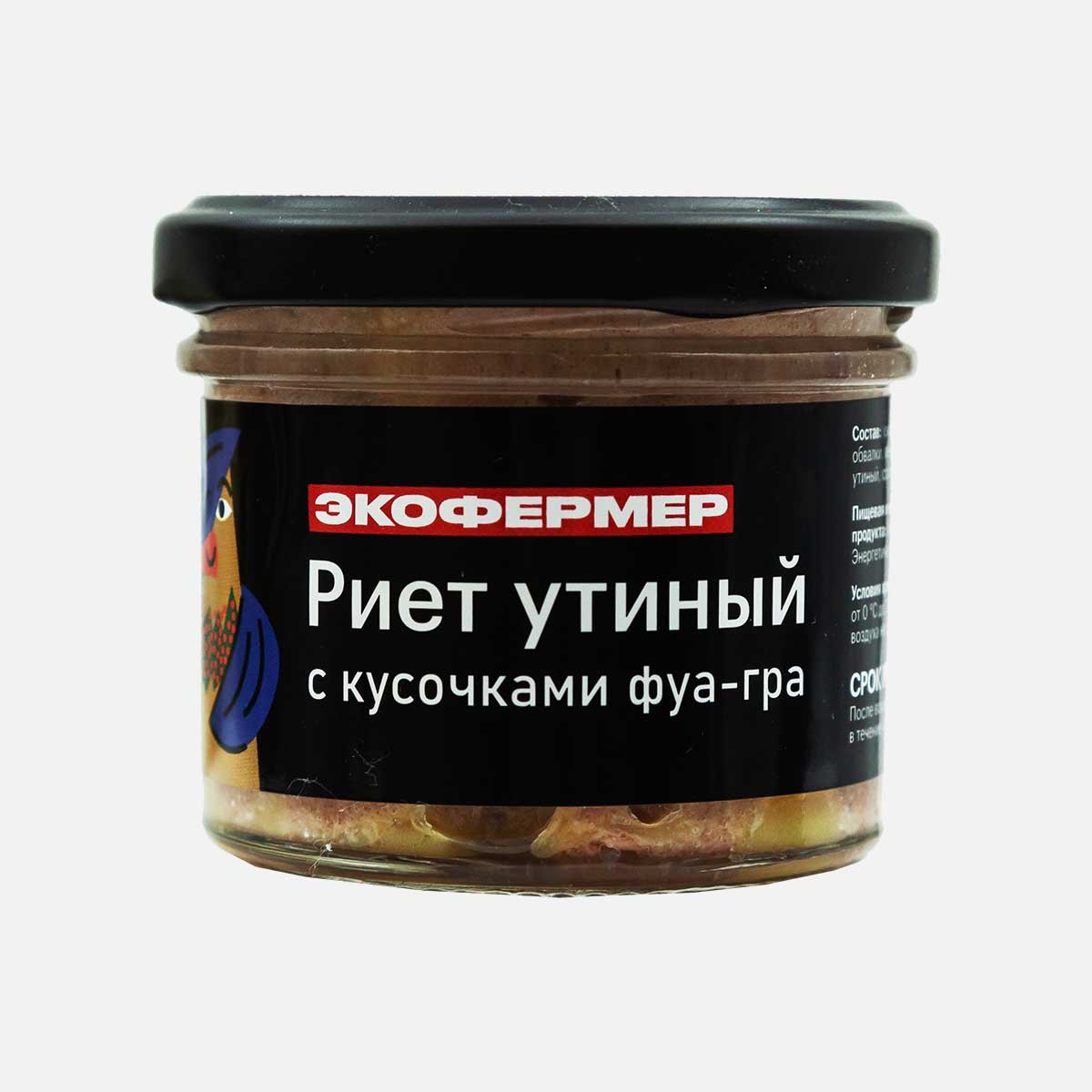 Риет утиный с фуа-гра ст/б 100 гр. тм Экофермер
